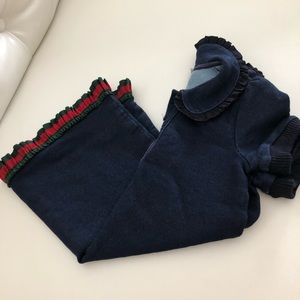 Baby jersey denim dress